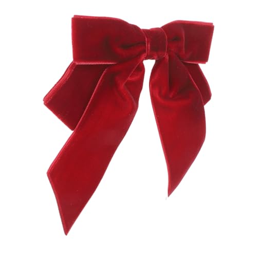 KOMBIUDA Elegante Samt brosche und Fliege in Weinrot Doppelte Schleifen optik Vielseitig Tragbar als Anstecknadel oder Halsaccessoire Weiches Langlebiges Stoffdesign für Damen und Herren von KOMBIUDA