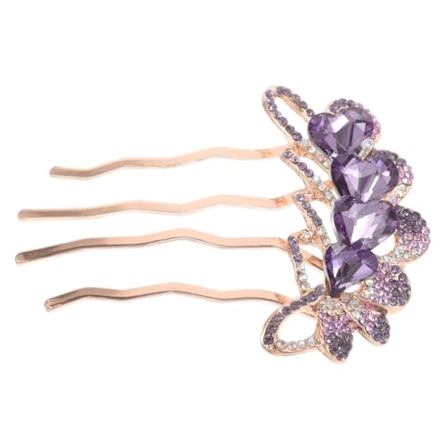 KOMBIUDA Eleganter Hochzeit Haarkamm mit Funkelnden Strasssteinen Metall Haarschmuck Clip für Braut und Festliche Anlässe Stilvoller Einsteckkamm Einfach zu Tragen Frisur Accessoire von KOMBIUDA