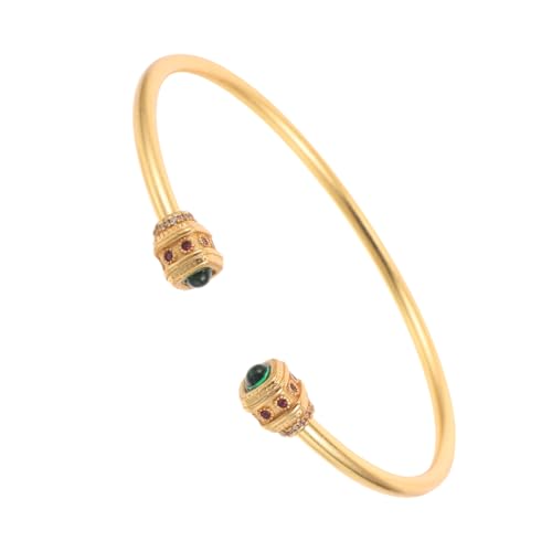 KOMBIUDA Eleganter Offener Armreif Damen Kupfer mit Funkelnden Zirkonsteinen Vintage Stil Armband für Hochzeiten Partys und Festliche Anlässe Komfortabel und Stilvoll Schmuck für Frauen von KOMBIUDA