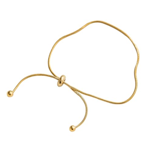 KOMBIUDA Elegantes Fußkettchen Damen Langlebige Fußkette mit Schlangenknochen Design Verstellbares Goldenes Fußband Modisches Ankle Jewelry für Stilbewusste Frauen von KOMBIUDA