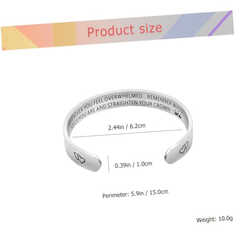 KOMBIUDA Elegantes Niece Armband aus Titanstahl C förmiger Breiter Handreif mit Feiner Gravur Modisches Damen Schmuckstück für Alltag Party und an Nichte von KOMBIUDA