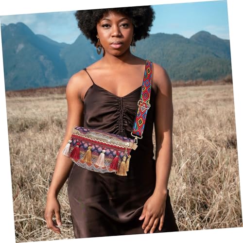 KOMBIUDA Ethnisch Inspirierte Kleine Umhängetasche Damen Verstellbarer Gurt Leichte Brusttasche Langlebig Modisch für Reisen Freizeit Shopping von KOMBIUDA