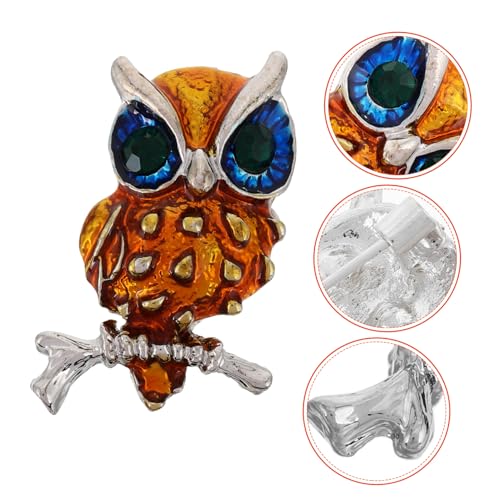 KOMBIUDA Eulenbrosche aus Zinklegierung Langlebige Handgefertigte Anstecknadel für Damen und Herren Modisches Vogel design Geschenk und Besonderes Accessoire für Jacken Mäntel Hüte von KOMBIUDA