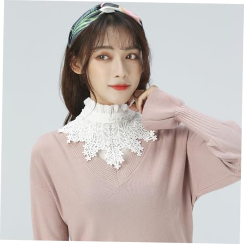 KOMBIUDA Falscher Damenkragen Weiß Verstellbar Atmungsaktiv Leichter Blusenkragen Einsatz Für Hemd Pullover Jacke Freizeitmode von KOMBIUDA