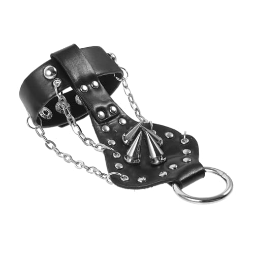 KOMBIUDA Finger Armband Rindsleder für Frauen Punk Goth Verstellbar Partys Kreative Statement Accessoire mit Einzigartigem Design von KOMBIUDA