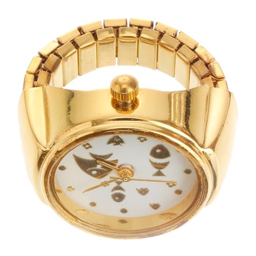 KOMBIUDA Finger Watch Damen Ringuhr mit Katzenmotiv Langlebig Komfortabel Goldfarbener Schmuckring für Mädchen Modische Fingeruhr im Ringdesign Leicht und Praktisch Geschenk KOMBIUDA Finger Watch Damen Ringuhr mit Katzenmotiv Langlebig Komfortabel Goldfarbener Schmuckring für Mädchen Modische Fingeruhr im Ringdesign Leicht und Praktisch Geschenk von KOMBIUDA