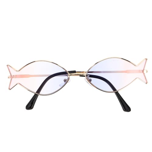 KOMBIUDA Fischförmige Party Sonnenbrille Hawaii Stil Lustige Sommer Strand Brille Uv-schutz Trendige Badeaccessoires Fotorequisiten für Pool und Feier von KOMBIUDA