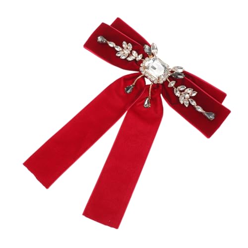 KOMBIUDA Französisch-britische Retro-Brosche mit Funkelnden Strasssteinen Vintage Schleifen-Anstecknadel für Blusen Mäntel Abendkleider Hochwertiger Lapel Brooch für Besondere Anlässe von KOMBIUDA
