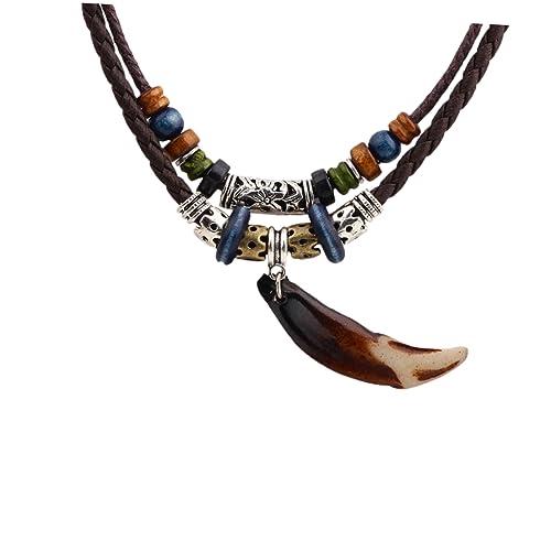 KOMBIUDA Frauen Halskette mit Langem Anhänger aus Legierung Strickpullover Kette Leichter Kreativer Schmuck im Ethno Stil Elegantes Accessoire für Alltag und Festliche Anlässe von KOMBIUDA