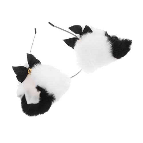 KOMBIUDA Stirnband Mit Fuchsohren Aus Kunstpelz Cosplay Stirnband Party Für Mädchen Mit Flauschigen Ohren Und Glocke Als Haarschmuck von KOMBIUDA