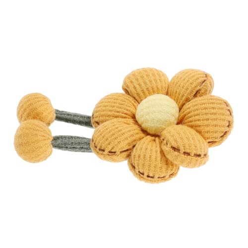 KOMBIUDA Gelbe Stoff Sonnenblume Brosche Damen Anstecknadel Revers Schmuck für Hochzeit und Alltag Modische Blumenbrosche für Kleid Schal und Jacke Eleganter Damen Schmuck von KOMBIUDA