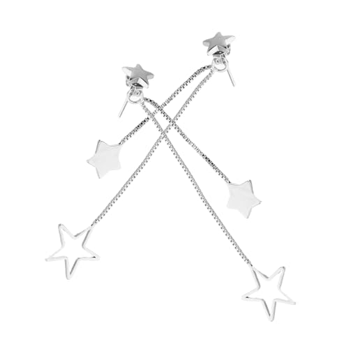 KOMBIUDA Stern-ohrhänger Mit Quasten Geometrische Lange Ohrringe Für Damen Statement-schmuck Aus Langlebigem Material Party Und Abendgarderobe von KOMBIUDA