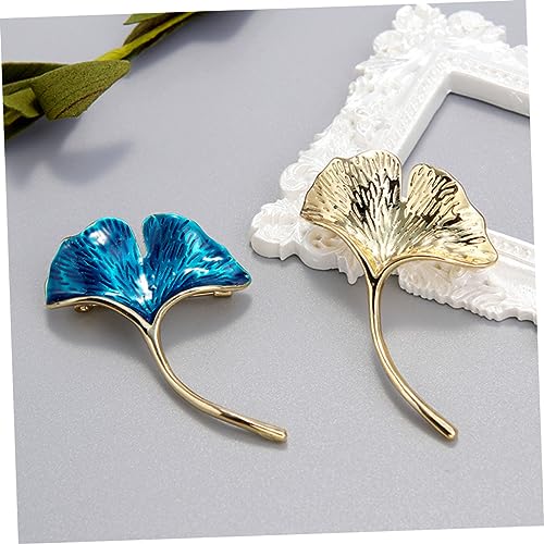 KOMBIUDA Ginkgo Brosche Damen Lapel Pin aus Legierung Kleidung Schmuck Anstecknadel für Jacken Hüte Taschen Vielseitiges Accessoire für Damen Langlebig und Tragbar von KOMBIUDA