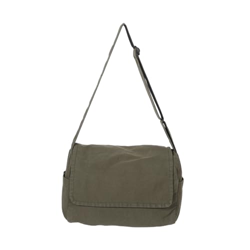 KOMBIUDA Canvas-unterarmtasche Mit Großem Fassungsvermögen Für Damen Vintage-schultertasche Aus Canvas Für Reisen Und Business Laptop-umhängetasche Mit Umhängetaschen-design von KOMBIUDA