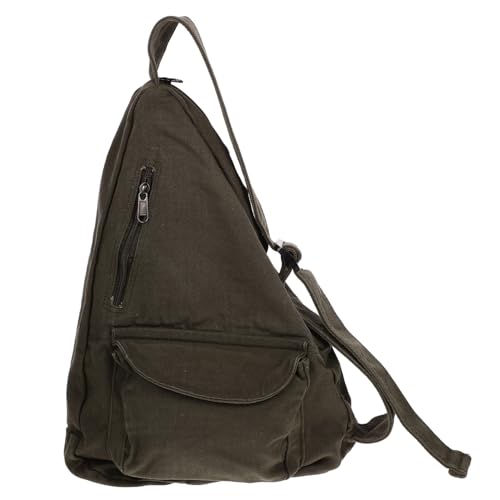 KOMBIUDA Große Canvas Umhängetasche Damen Robuste Schultertasche mit Hoher Kapazität Tragbare Crossbody Bag für Reisen und Alltag Vielseitige Leinwand Tasche in Grün von KOMBIUDA