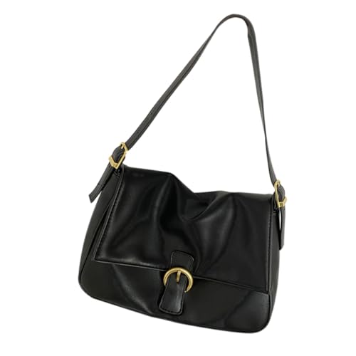 KOMBIUDA Große Damen Armpit Bag Schultertasche Vielseitige Handtasche für Partys Alltag Elegant Schwarzer Tote Bag von KOMBIUDA