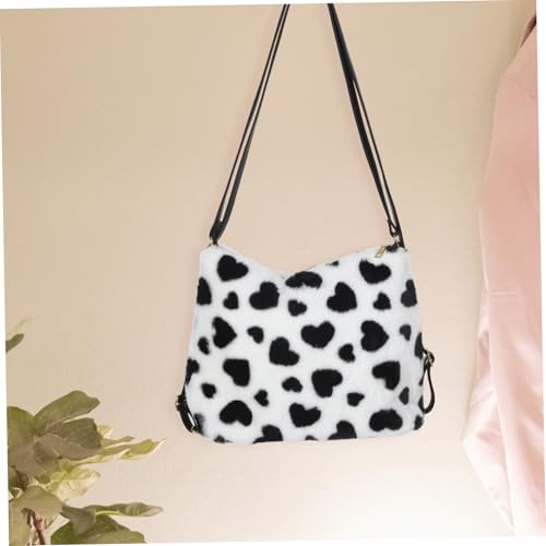 KOMBIUDA Große Faux Fur Tote Bag Damen Umhängetasche Warmes Plüsch Material Vielseitig Tragbar Schultertasche für Herbst Winter mit Großem Fassungsvermögen und Robuster Verarbeitung von KOMBIUDA