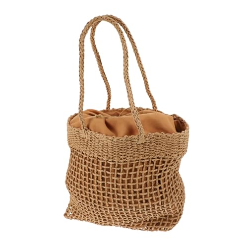 KOMBIUDA Große Handgefertigte Geflochtene Handtasche Damen Vielseitige Tragbare Umhängetasche mit Robustem Material Elegantes Design für Reisen und Alltag Langlebige Gewebte Tasche von KOMBIUDA