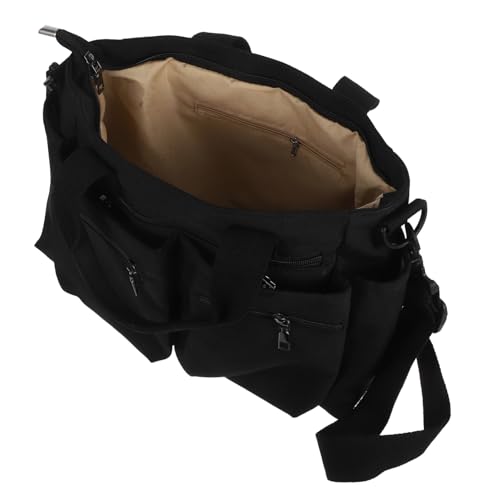 KOMBIUDA Große Nylon Tote Bag für Damen mit Multi Taschen Robuste Canvas Handtasche für Arbeit Reisen und Alltag Gepolsterte Schulterriemen Geräumige Umhängetasche für Laptop und Dokumente von KOMBIUDA
