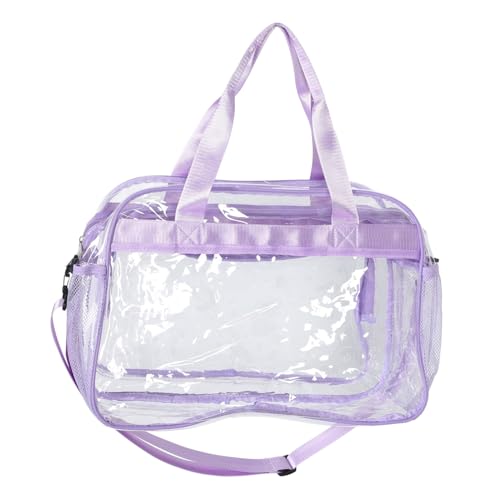 KOMBIUDA Große Transparente Reisetasche Damen PVC Handtasche Vielseitig als Gym und Umhängetasche mit Großzügigem Fassungsvermögen für Strand Arbeit und Alltag in Modischem Design von KOMBIUDA