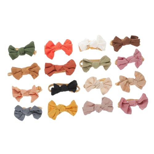 KOMBIUDA 16stücke Haargummis Für Dünne Elastische Haarbänder Mit Schleife Dehnbare Haargummis Für Frauen Und Mädchen Kleine Haarschmuckbänder Aus Nylon von KOMBIUDA