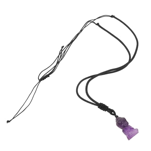 KOMBIUDA Handgefertigte Buddha Skulptur aus Natürlichem Amethyst Einzigartige Kristallfigur für Feng Shui Meditation und Stilvolle Wohnraumdekoration von KOMBIUDA