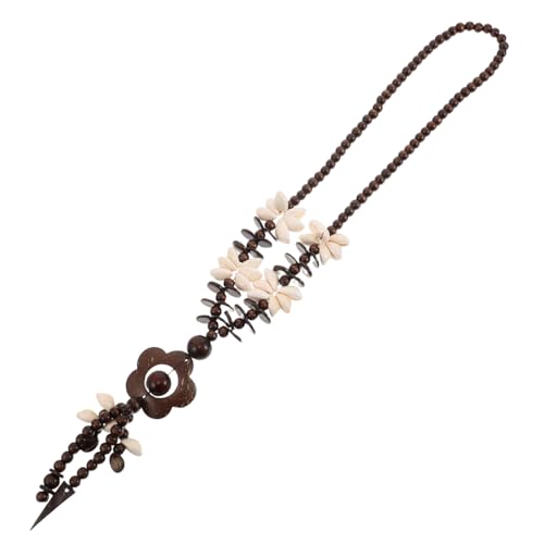 KOMBIUDA Handgefertigte Ethno Holzperlen Halskette mit Kokosschalen Blumenanhänger Lange Leichte Boho Kette für Damen Natürliches Material für Täglichen Strand und Casual Look KOMBIUDA Handgefertigte Ethno Holzperlen Halskette mit Kokosschalen Blumenanhänger Lange Leichte Boho Kette für Damen Natürliches Material für Täglichen Strand und Casual Look von KOMBIUDA