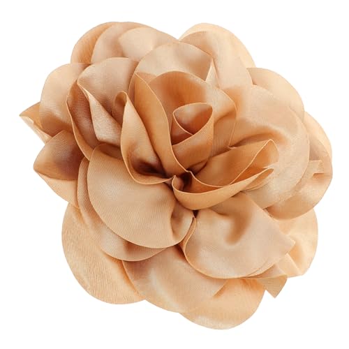 KOMBIUDA Handgefertigte Große Stoffblumenbrosche Auffällige Gelbe Brosche für Damenkleidung Stilvolle Anstecknadel für Formelle Anlässe Vielseitiges Modeaccessoire und von KOMBIUDA