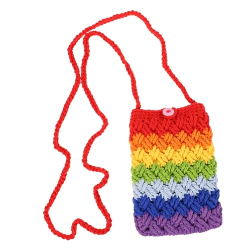 KOMBIUDA Handgefertigte Handgewebte Schultertasche aus Robustem Material mit Praktischem Stauraum Modische Umhängetasche für Damen für Handy Karten und Alltagsgegenstände von KOMBIUDA