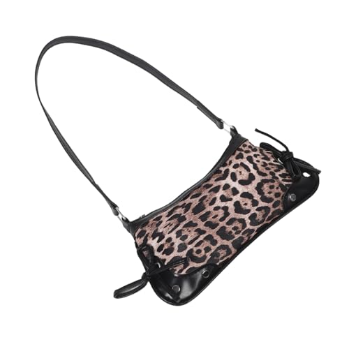 KOMBIUDA Handtasche Mit Leopardendruck Mini-umhängetasche Für Damen Schleife Handtasche Umhängetasche Mit Leopardenmuster Polyester von KOMBIUDA