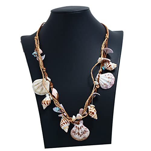 KOMBIUDA Hawaiian Muschelanhänger Halskette Handgefertigt Kurz Kettenanhänger Strand Schmuck Damen Clavicle Choker Zubehör Sommer Accessoire von KOMBIUDA