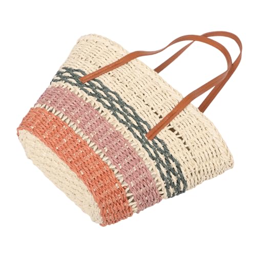 KOMBIUDA Hawaiian Urlaub Gestreifte Große Geflochtene Schultertasche Papierseil für Damen Geräumige Strandtasche Lässige Sommer Tote Bag Vielseitige Reise und Alltagstasche KOMBIUDA Hawaiian Urlaub Gestreifte Große Geflochtene Schultertasche Papierseil für Damen Geräumige Strandtasche Lässige Sommer Tote Bag Vielseitige Reise und Alltagstasche von KOMBIUDA
