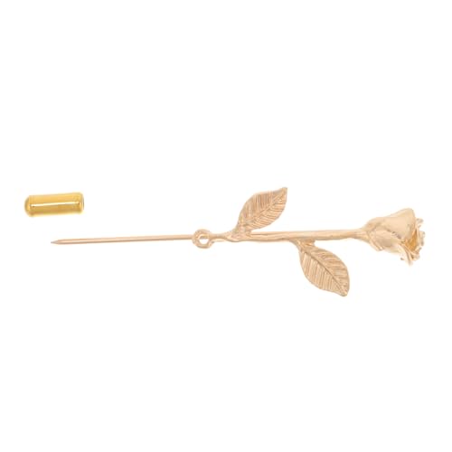 KOMBIUDA Herren Brosche Vintage Anstecknadel aus Zinklegierung Kragenblume Langlebiger Anzug Krawattennadeln Klassischer Einsteckpin für Kleine Anzüge Goldfarben von KOMBIUDA