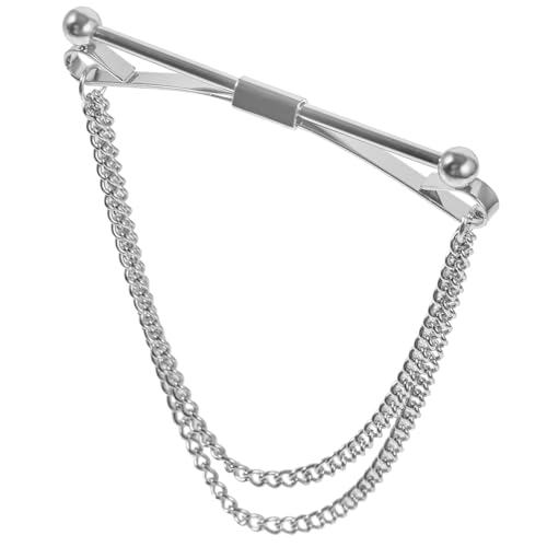 KOMBIUDA Hemd Kragenstäbchen Aus Metall Kragenspange Für Herren Krawattennadel Mit Kette Robuste Kragennadeln Für Businesshemd Anzugnadel Für Schlichte Hemden von KOMBIUDA