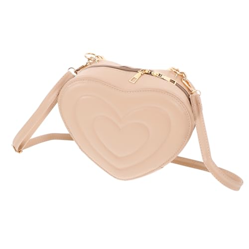 KOMBIUDA Herzförmige Kleine Damen Umhängetasche Kompakte Crossbody Tasche mit Solidem Farbdesign Vielseitig als Schultertasche Tragbar für Alltag und Shopping Modisch und Praktisch von KOMBIUDA