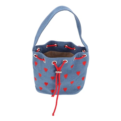 KOMBIUDA Herzförmige Mini Bucket Bag Damen Crossbody Tasche Handtasche Vielseitig Tragbar Leicht Für Alltag Und Events von KOMBIUDA