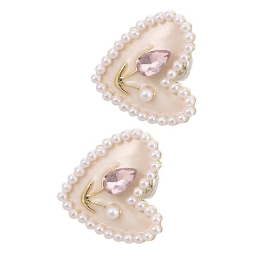 KOMBIUDA Herzförmige Tulpen Ohrstecker Damen Modeschmuck Leicht Komfortabel Mit Emaille beschichtung Für Alltag Und Festliche Anlässe von KOMBIUDA