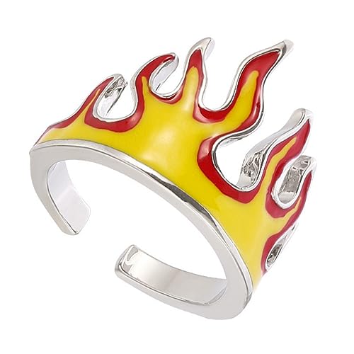 KOMBIUDA Hip Ring Einstellbarer Offener Finger Schmuck Leichter Rostfreier Metallring Modischer Kreativer Unisex Schmuck Langlebig und Komfortabel von KOMBIUDA