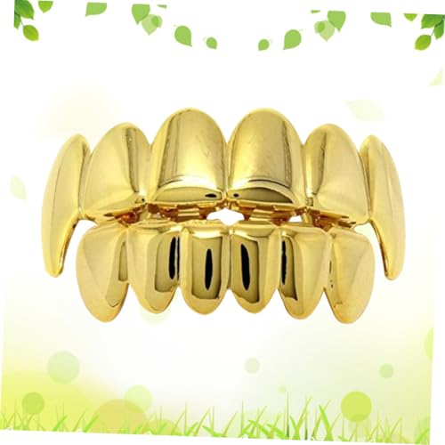 KOMBIUDA Hip Hop Zahnschmuck Satz Gold Glänzend Für Fotoshooting Videodreh Club Cosplay Ober Und Unterteil Einfach Zu Verwenden Für Rapper Und Spaß KOMBIUDA Hip Hop Zahnschmuck Satz Gold Glänzend Für Fotoshooting Videodreh Club Cosplay Ober Und Unterteil Einfach Zu Verwenden Für Rapper Und Spaß von KOMBIUDA