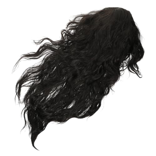 KOMBIUDA Jahre Herren Lockige Mullet Perücke Punk Rocker Stil Schwarz für Halloween Cosplay Party Karneval von KOMBIUDA