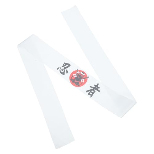 KOMBIUDA Stirnband Japanisches Kopftuch-stirnband Ninja Hachimaki Samurai Hachimaki Koch-kopfbedeckung Karate-stirnband Kendos-stirnband Haargummis Kochen Sushi Kind Polyester Kleidung von KOMBIUDA