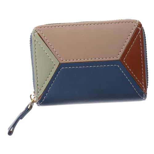 KOMBIUDA Kartenetui Damen Klein aus Premium PU mit Mehreren Fächern Praktisches Portemonnaie für Kreditkarten Id und Führerschein Sichere Aufbewahrung Handliche Outdoor Wallet Blau von KOMBIUDA