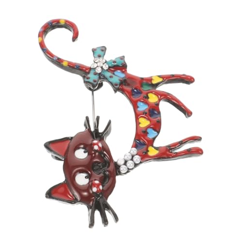 KOMBIUDA Katzenbrosche Damen Sicherheitsnadel Schmuck Pin für Kleidung Anzug Pullover Schal Vielseitig Tragbar Stilvoll Personalisierbar von KOMBIUDA