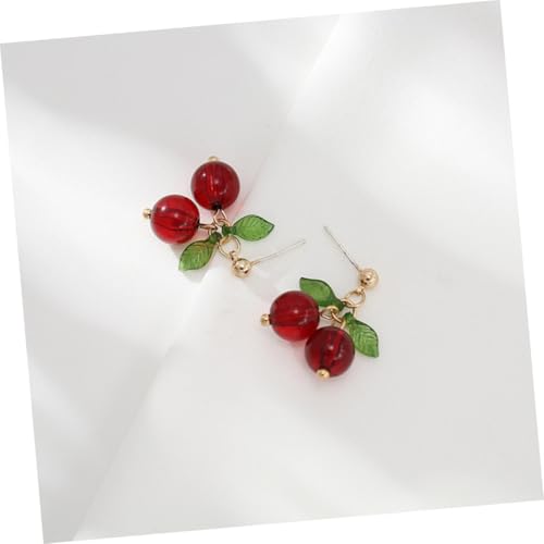 KOMBIUDA Kleine Rote Ohrstecker für Damen und Mädchen Leicht Hautfreundlich Modischer Schmuck Angenehm zu Tragen von KOMBIUDA