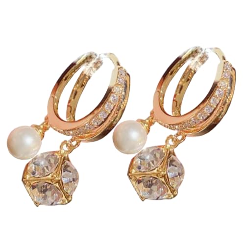 KOMBIUDA Kleine Silberne Creolen mit Zirkonia und Perlen Modische Statement ohrringe für Damen Elegantes Design für Hochzeit Party Alltag Hochwertiger Schmuck KOMBIUDA Kleine Silberne Creolen mit Zirkonia und Perlen Modische Statement ohrringe für Damen Elegantes Design für Hochzeit Party Alltag Hochwertiger Schmuck von KOMBIUDA