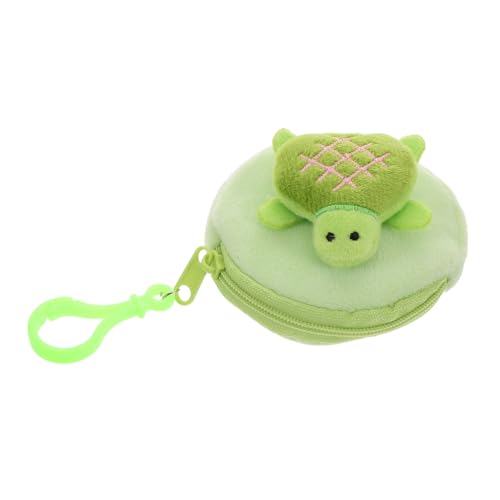 KOMBIUDA Kleines Weiches Plüsch münzfach mit Süßer Schildkrötenform Handliche Geldbörse Damen Klein Praktisches Portemonnaie für Münzaufbewahrung Komfortabel und Kompakt für Alltag und von KOMBIUDA