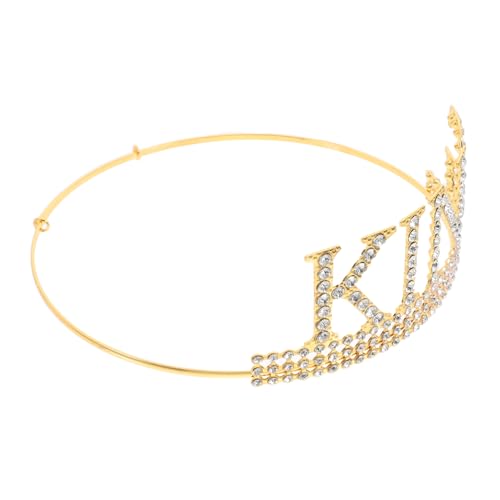 KOMBIUDA Königliche Partykrone für Männer Jungen Geburtstagskrone mit Kristallen für Festlichkeiten Cosplay von KOMBIUDA