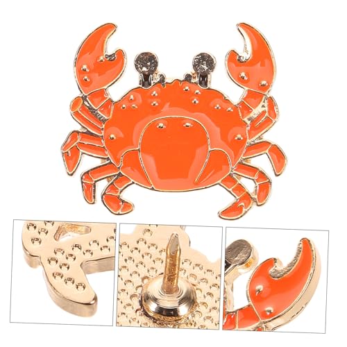 KOMBIUDA Krabbenbrosche aus Langlebiger Legierung Verarbeitung Cartoon Stil Vielseitiger Anstecker für Kleidung Taschen Jacken Modisches Accessoire für Damen von KOMBIUDA
