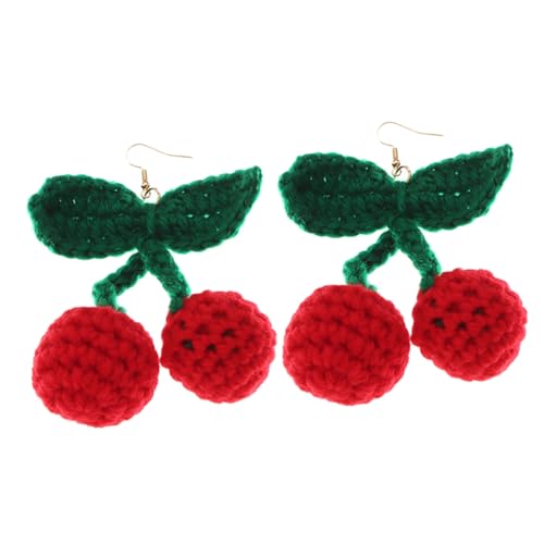 KOMBIUDA Kreative Handgefertigte Ohrringe Damen Gestrickte Design Lustige Bunte Baumelnde Ohrhänger für Alltag Party Geschenkidee Mädchen Frauen von KOMBIUDA