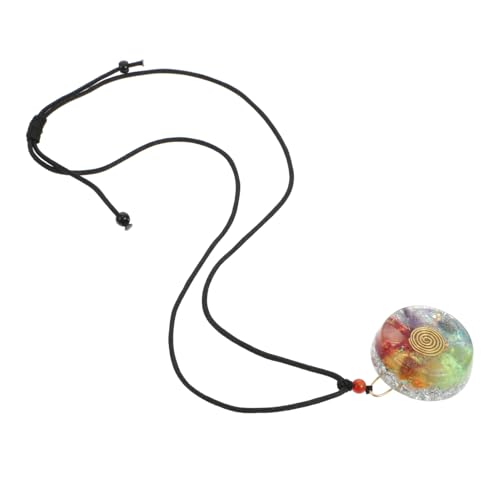 KOMBIUDA Kristallkette für Frauen Bunter Natürlicher Anhänger Glatte Oberfläche Komfortabel und Modisch Mittellange Kette für Alltag und Besondere Anlässe von KOMBIUDA